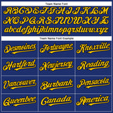 Custom Royal Yellow-Black Authentic Baseball Jersey