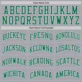 Custom Gray Kelly Green-White Authentic Throwback Basketball Jersey