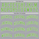 Custom Gray Neon Green-White Authentic Throwback Basketball Jersey