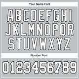 Custom Gray White-Black Authentic Throwback Basketball Jersey