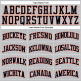Custom Gray Black Powder Blue-Orange Authentic Throwback Basketball Jersey