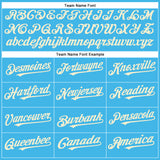 Custom Sky Blue Cream Authentic Baseball Jersey