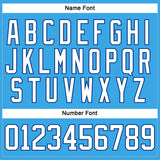 Custom Sky Blue White-Royal Hockey Lace Neck Jersey