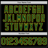 Custom Black Green-Yellow Authentic Sleeveless Baseball Jersey