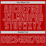 Custom Red White Authentic Sleeveless Baseball Jersey