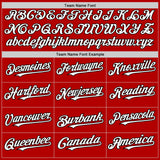 Custom Red White-Black Authentic Sleeveless Baseball Jersey