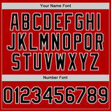 Custom Red Black-White Authentic Sleeveless Baseball Jersey