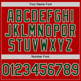 Custom Red Green-White Authentic Sleeveless Baseball Jersey