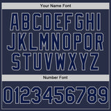 Custom Navy Gray Authentic Sleeveless Baseball Jersey