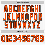 Custom White Orange-Black Authentic Sleeveless Baseball Jersey