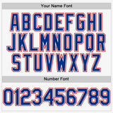 Custom White Royal-Red Authentic Sleeveless Baseball Jersey