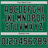 Custom Kelly Green Black-White Authentic Sleeveless Baseball Jersey