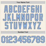 Custom Cream Light Blue-Steel Gray Authentic Sleeveless Baseball Jersey