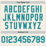 Custom Cream Teal-Gray Authentic Sleeveless Baseball Jersey