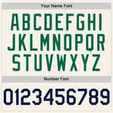 Custom Cream Navy-Kelly Green Authentic Sleeveless Baseball Jersey