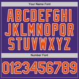Custom Purple Orange-White Authentic Sleeveless Baseball Jersey