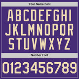 Custom Purple Cream Authentic Sleeveless Baseball Jersey