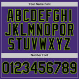 Custom Purple Black-Neon Green Authentic Sleeveless Baseball Jersey