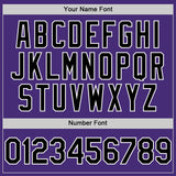 Custom Purple Black-Gray Authentic Sleeveless Baseball Jersey