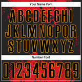 Custom Black Red-Gold Sublimation Soccer Uniform Jersey