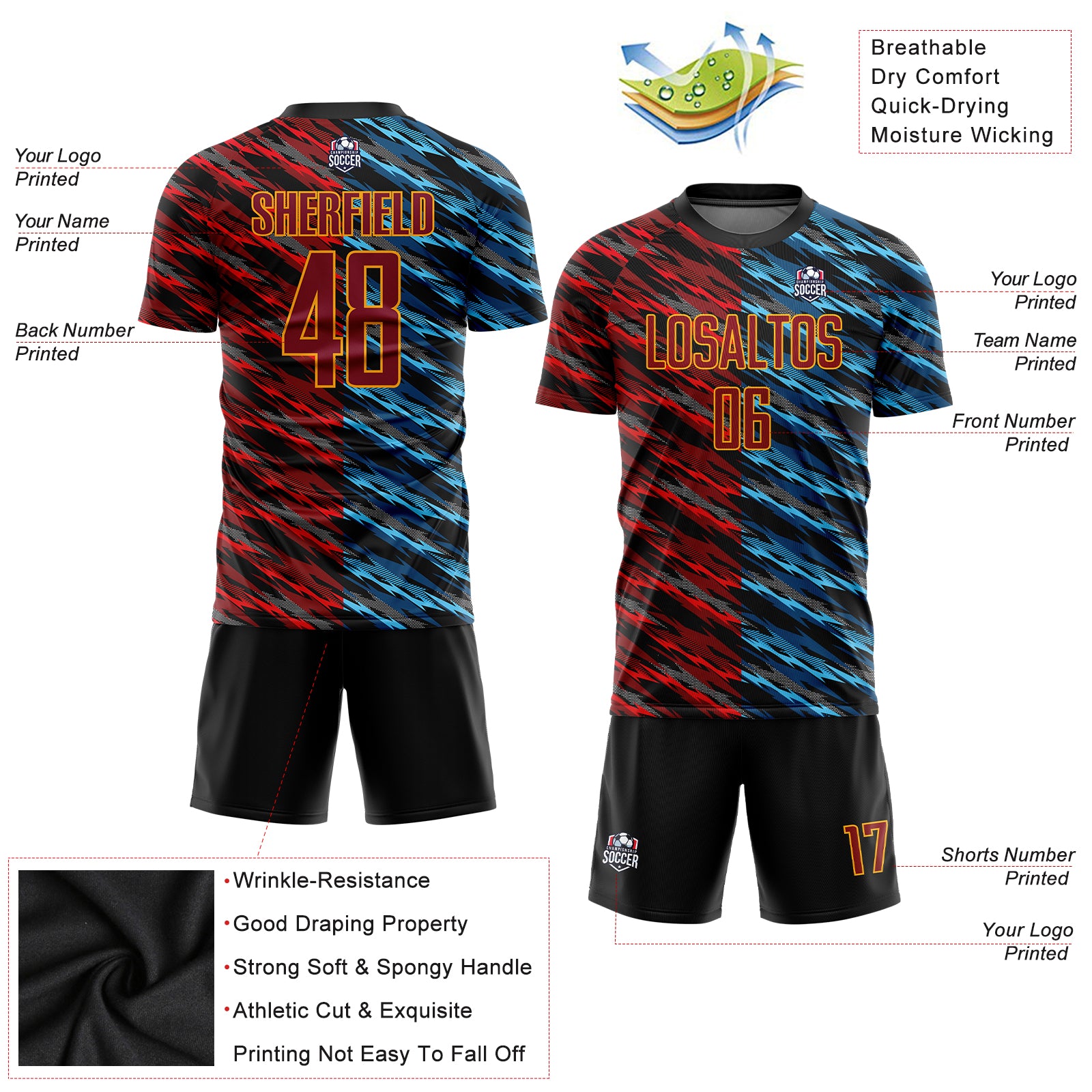 Custom Camo Crimson-Black Sublimation Salute To Service Soccer Uniform Jersey