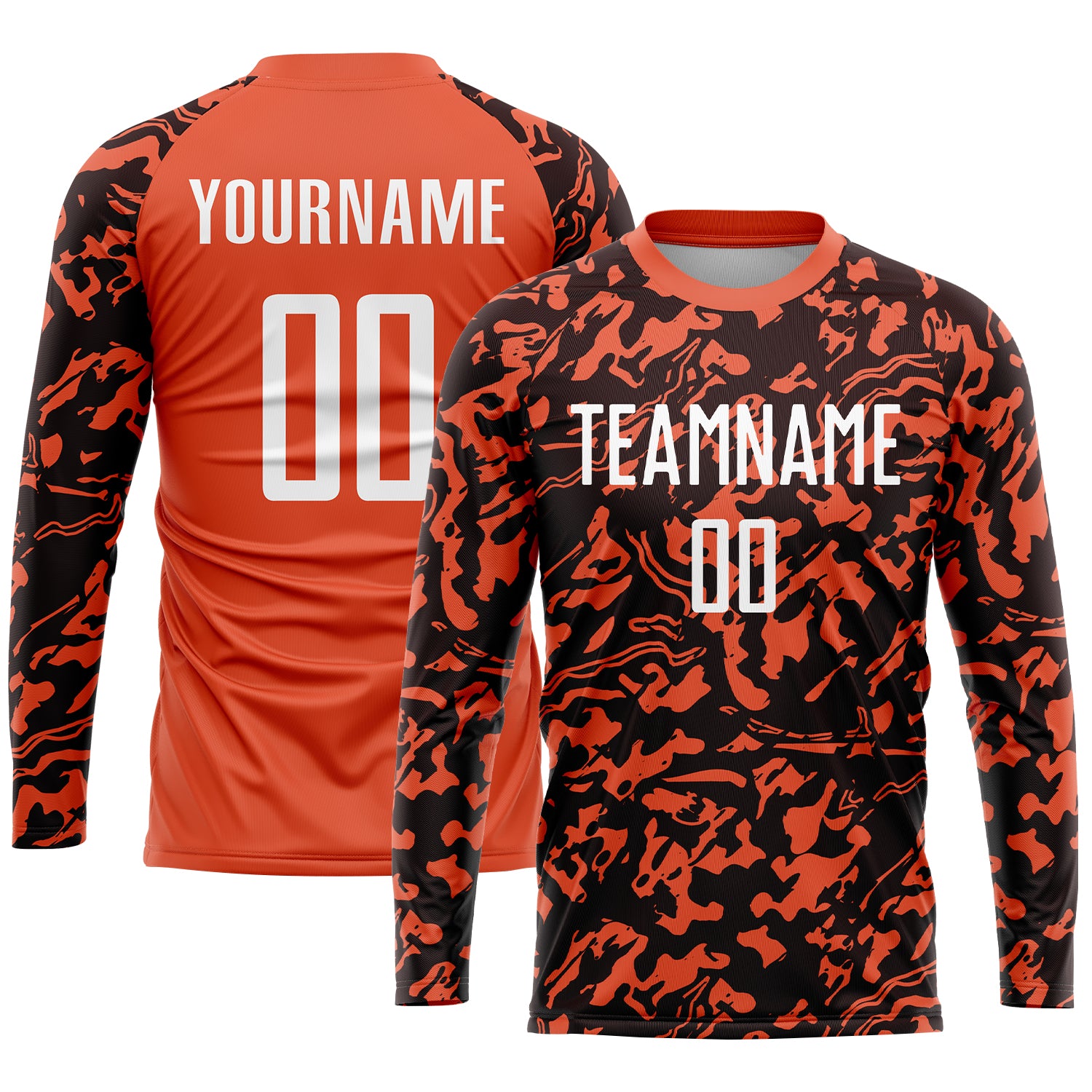 Custom Orange White-Black Sublimation Soccer Uniform Jersey