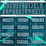 Custom Green Green-Aqua Sublimation Soccer Uniform Jersey