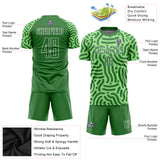 Custom Neon Green-Kelly Green-White Sublimation Soccer Uniform Jersey