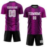 Custom Purple White-Pink Sublimation Soccer Uniform Jersey