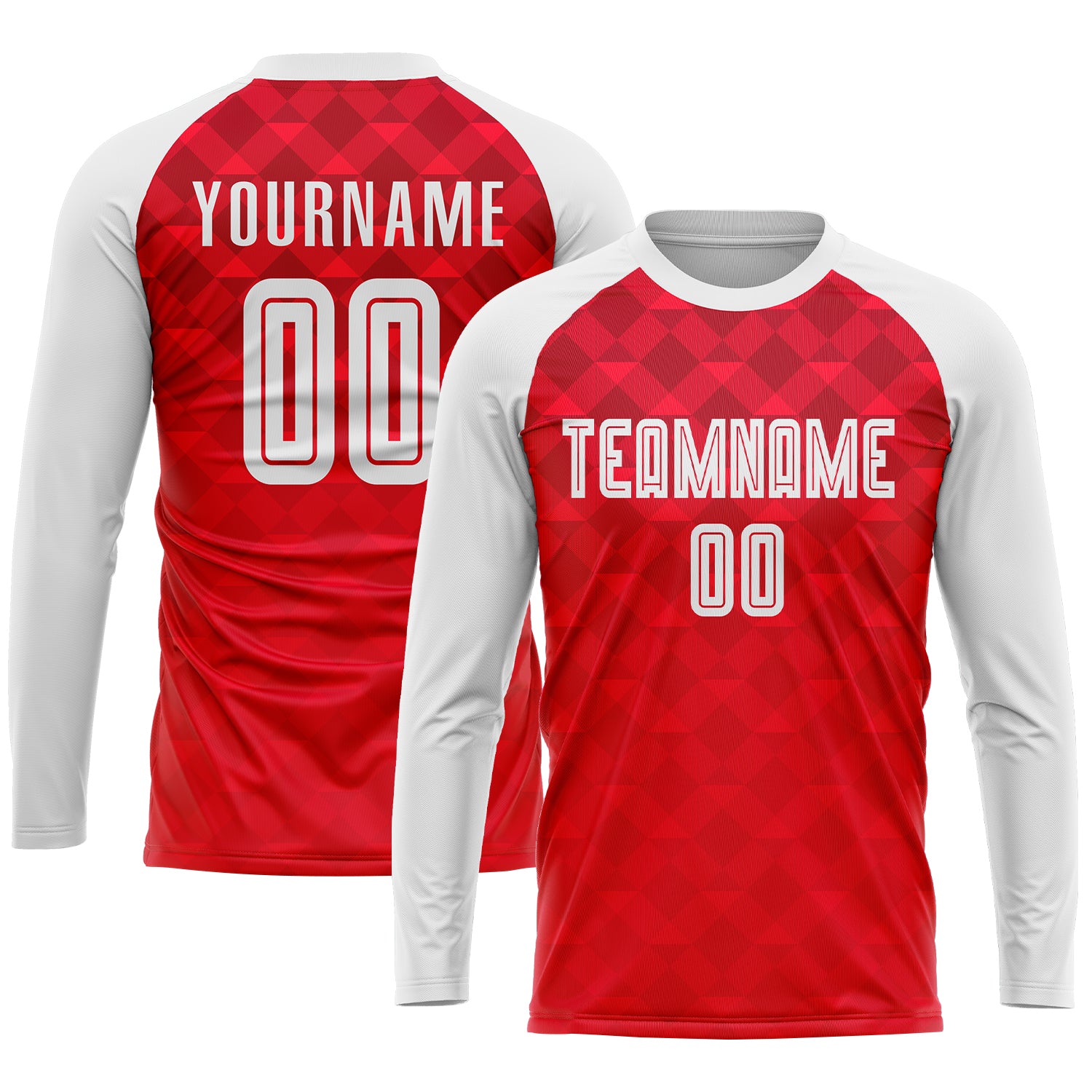 Custom Red White Away Sublimation Soccer Uniform Jersey