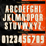 Custom Graffiti Pattern White Black Orange-Old Gold Scratch Sublimation Soccer Uniform Jersey