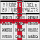 Custom White White Red-Black Sublimation Great Britain Flag Soccer Uniform Jersey