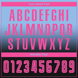 Custom Light Blue Pink-Black Sublimation Long Sleeve Fade Fashion Soccer Uniform Jersey