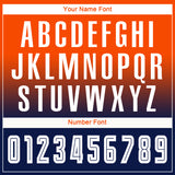 Custom Orange White-Navy Sublimation Long Sleeve Fade Fashion Soccer Uniform Jersey