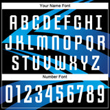 Custom Black White-Light Blue Sublimation Soccer Uniform Jersey