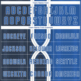 Custom Navy Royal-White Sublimation Soccer Uniform Jersey
