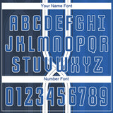 Custom Navy Royal-White Sublimation Soccer Uniform Jersey