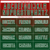 Custom Red Green-White Sublimation Soccer Uniform Jersey