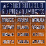 Custom Texas Orange Navy-White Sublimation Soccer Uniform Jersey
