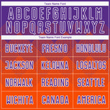 Custom Orange Purple-White Sublimation Soccer Uniform Jersey