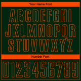 Custom Green Orange Pinstripe Fade Fashion Sublimation Soccer Uniform Jersey