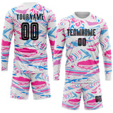 Custom Figure Black-Pink Sublimation Soccer Uniform Jersey