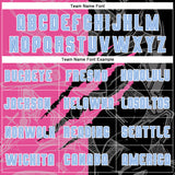 Custom Graffiti Pattern Light Blue Black-Pink Scratch Sublimation Soccer Uniform Jersey