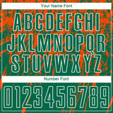 Custom Kelly Green Orange-White Sublimation Soccer Uniform Jersey
