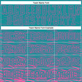 Custom Teal Pink Sublimation Soccer Uniform Jersey