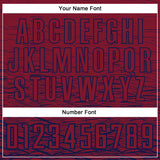 Custom Crimson Navy Sublimation Soccer Uniform Jersey