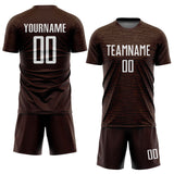 Custom Brown White Sublimation Soccer Uniform Jersey