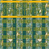 Custom Midnight Green Gold Flowers Sublimation Soccer Uniform Jersey