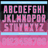 Custom Black Pink-Light Blue 3D Pattern Two-Button Unisex Softball Jersey