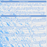 Custom White White-Light Blue 3D Pattern Two-Button Unisex Softball Jersey
